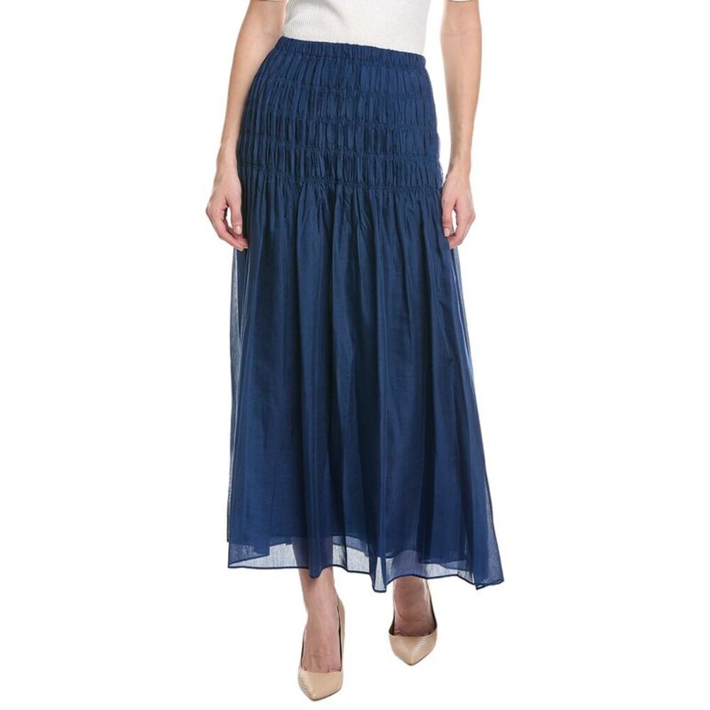 Lafayette 148 New York Womens Yoke Skirt, Blue